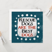 Secourez Les Chiens Sont La Meilleure Carte De Voe (Devant/Arrière en situation)