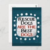 Secourez Les Chiens Sont Les Meilleures Carte Post (Devant / Derrière)