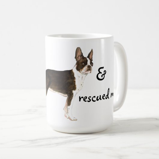 Secourir Boston Terrier Coffee Mug (Devant droit)