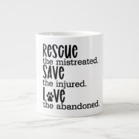 Secourir Sauver l'amour Abus animal Café Mug