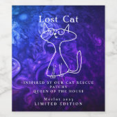 Secourt de chat Inspiré Gras brillant Étiquettes d (Étiquettes simples)