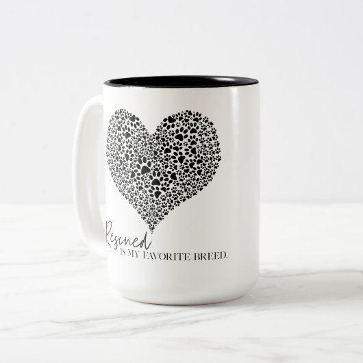 Secouru est ma race préférée - tasse de café/tasse (Devant gauche)