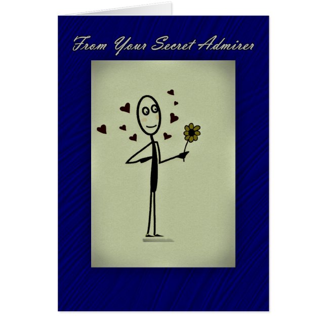 Secret Admirer Card Stick Person (Voorkant)