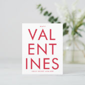 Secret Admirer RED WHITE FUN HEART Custom HAPPY (Staand voorkant)