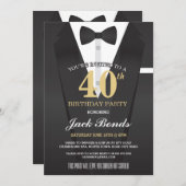 SECRET AGENT DETECTIVE TUXEDO SPY BIRTHDAY PARTY KAART (Voorkant / Achterkant)