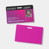 Secret Agent Spy Badge - ROZE (Front & Back)