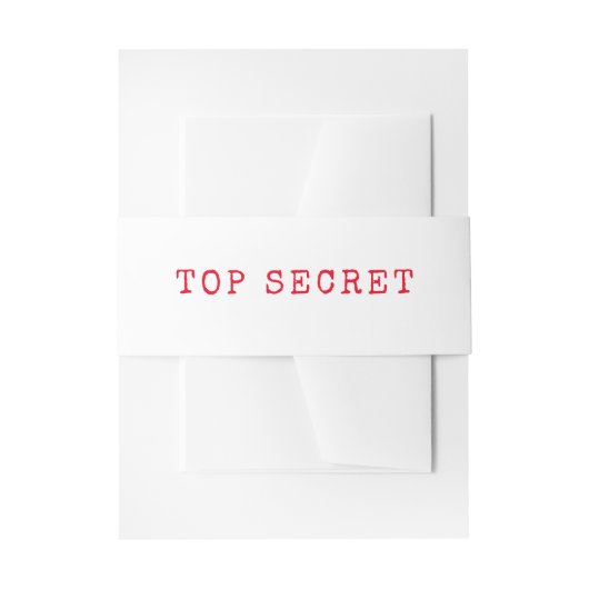 Secret Agent Spy Belly Band Uitnodigingen Wikkel (Voorkant Voorbeeld)