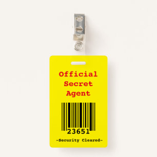 "Secret Agent/Spy Birthday" nodigt badges uit