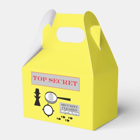 "Secret Agent / Spy" Party Favor Box Bedankdoosjes (Voorkant Zijde)