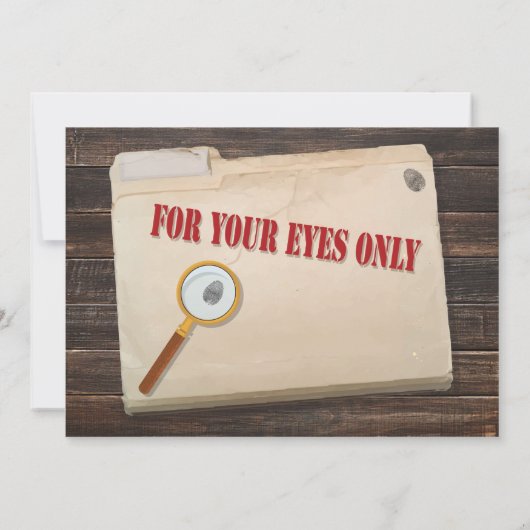 Secret Agent Spy Top Secret Invitation de fête d'a (Dos)