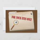 Secret Agent Spy Top Secret Invitation de fête d'a (Dos)