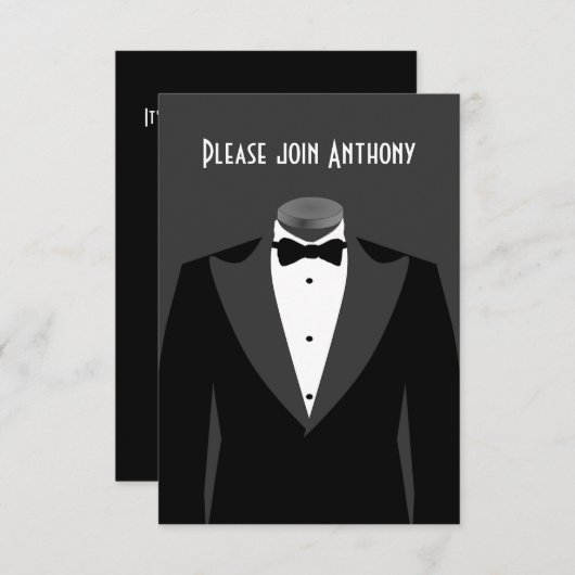 Secret Agent Thema Birthday Party Kaart (Voorkant / Achterkant)