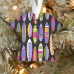 Secret Beach Hawaiian Surfboards Aloha Shirt-Black<br><div class="desc">Terre noire avec Fandango Pink, Dahlia Purple, Kelp Forest Green, Citrus Gold et Lime Punch colorway. Des planches de surf graphiques aux couleurs vives créent ce design moderne moderne du milieu du siècle. Nommé d'après le Secret Beach de Kauai, ce design est parfait pour cette maison de plage "secrète". Ce...</div>