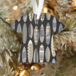 Secret Beach Hawaiian Surfboards Aloha Shirt - Gre<br><div class="desc">Coloris neutre de noir, taupe, tan, crème, gris acier et charbon de bois. Des planches de surf graphiques aux couleurs vives créent ce design moderne moderne du milieu du siècle. Nommé d'après le Secret Beach de Kauai, ce design est parfait pour cette maison de plage "secrète". Ce design se décline...</div>