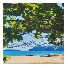 Secret Beach, mur de toile de Kauai Imprimer