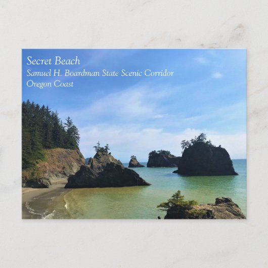 Secret Beach, Samuel H. Boardman, Oregon Briefkaart (Voorkant)
