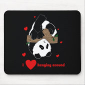 Secret Crush Liefde Hanging Around You Panda's Cus Muismat (Voorkant)