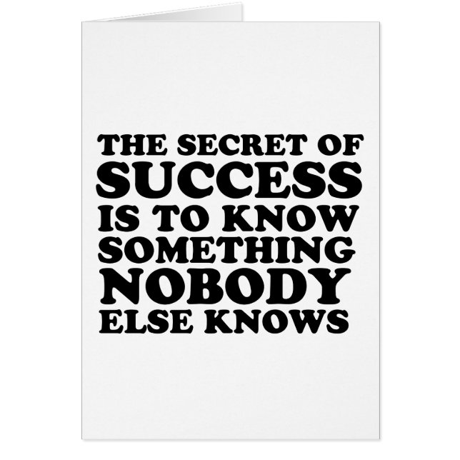 Secret de succès (Devant)