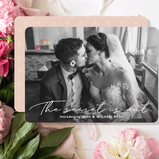 Secret est hors Faire-part Elopement