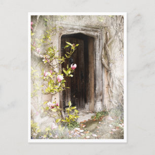 Secret Fairy Door magisch land / Bloemd Koninkrijk Briefkaart