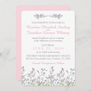 Secret Garden Aquarelle Florale Invitation