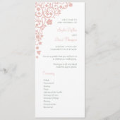 Secret Garden Blush Floral Lovebird Wedding Programma (Voorkant)