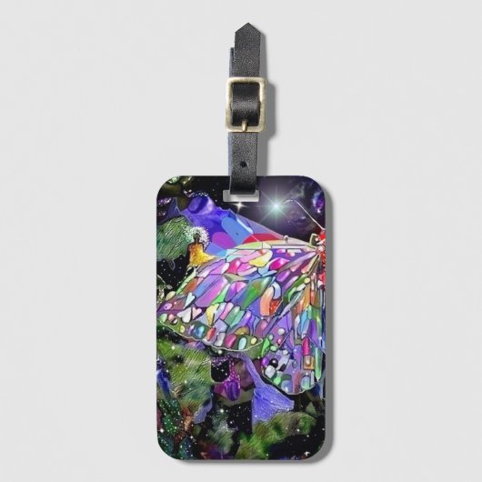 Secret Garden Butterfly Bagagelabel (Voorkant (verticaal))