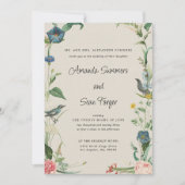 Secret Garden Fleurs sauvages Faire-part de mariag (Devant)