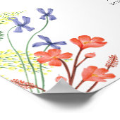 Secret Garden Floral Aangepaste tekst teken Poster (Hoek)