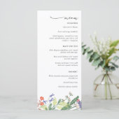 Secret Garden Floral Bruiloft Menu (Staand voorkant)