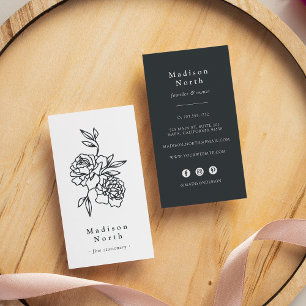 Secret Garden Florale verticale sociale media Visitekaartje