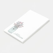 Secret Garden Mason Jar gepersonaliseerd Post-it® Notes (Schuin)