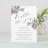 Secret Garden Twins Baby shower Invitation Kaart (Staand voorkant)
