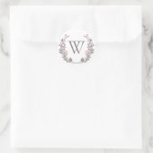 Secret Garden Waterverf Floral Monogram Sticker (Tas)
