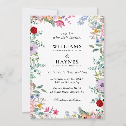 Secret Garden Wedding Invitation (Devant)