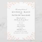 Secret Garden Wedding Programmes - Blush (Devant)