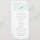 Secret Garden Wedding Programmes - Monnaie (Devant / Derrière)