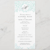 Secret Garden Wedding Programs - Mint Programma (Voorkant)