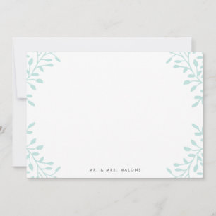 Secret Garden Wedding Stationery - Mint Notitiekaartje