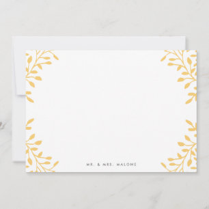 Secret Garden Wedding Stationery - Mustard Yellow Notitiekaartje