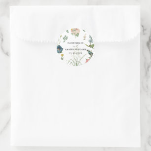 Secret Garden Wildflower Lijst Ronde Sticker
