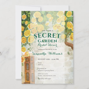 Secret Garden Yellow Roses betoverd Vrijgezellenfe Kaart