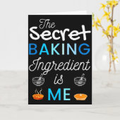 Secret Ingredient Is Me Funny Retro Cooking Baking Kaart (Gele Bloem)