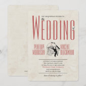 Secret Kiss Wedding Invitation (Devant / Derrière)