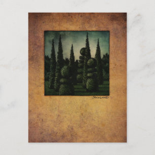 Secret Moonrise Garden Art Briefkaart