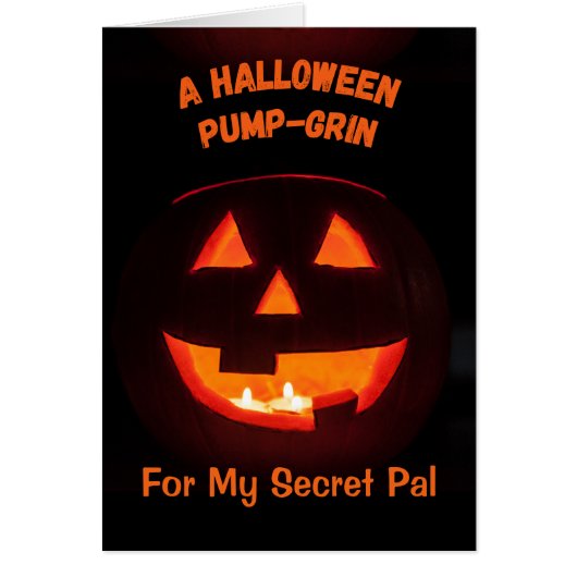 Secret Pal Halloween Schattige Jack o' Lantern (Voorkant)