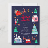 Secret Père Noël Noël Fête Invitation (Devant)