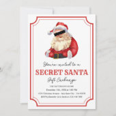 Secret Père Noël Noël Fête Invitation (Devant)
