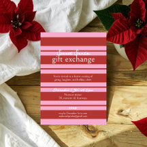Secret Santa Cabana Roze en rode Streep Preppy