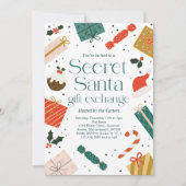 Secret Santa Gift Exchange Holiday Party Kaart (Voorkant)